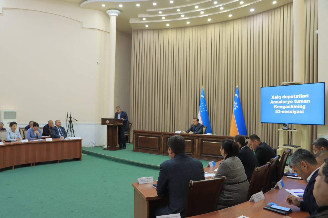 Xalq deputatlari Amudaryo tuman Kengashining 53-sessiyasi to