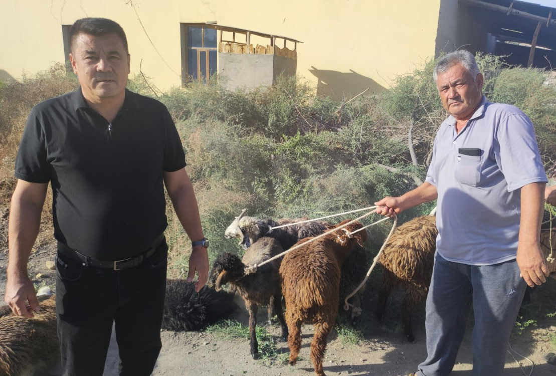 ҲОКИМ ЁРДАМЧИСИ ЭҲТИЁЖМАНД ОИЛАЛАРГА ҚЎЙ-ЭЧКИ ОЛИШГА ЁРДАМ Б