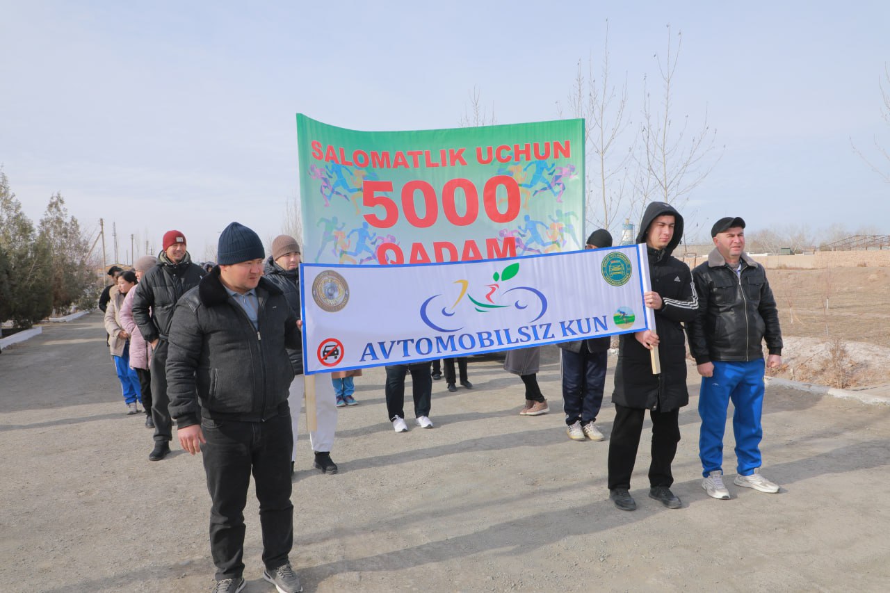 «АВТОМОБИЛСИЗ КУН» АКЦИЯСИ ДОИРАСИДА “САЛОМАТЛИК УЧУН 5000 Қ