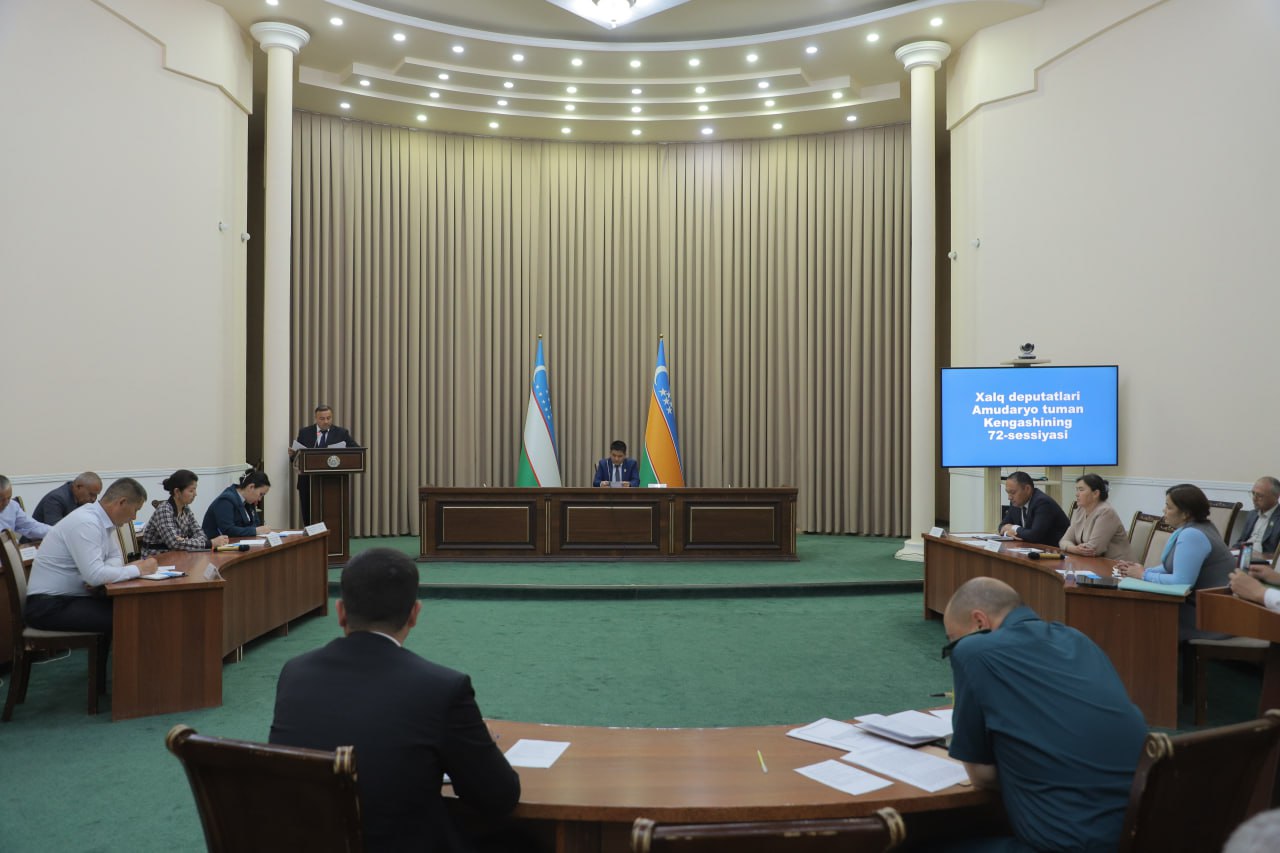 Xalq deputatlari Amudaryo tuman Kengashining 72-sessiyasi to