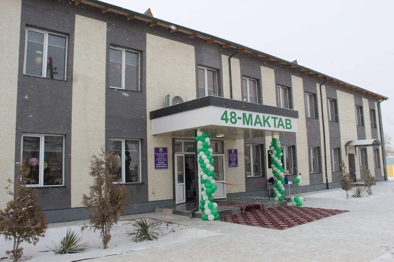 48-SONLI MAKTABNING YaNGI BINOSI FOYDALANIShGA TOPShIRILDI