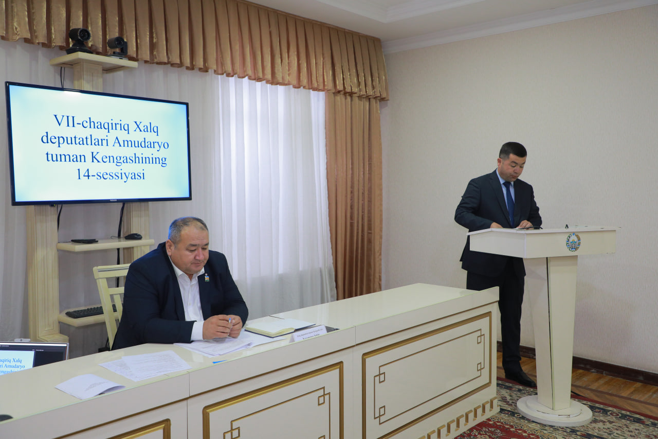 Халқ депутатлари Амударё туман Кенгашининг 14-сессияси ҳақид