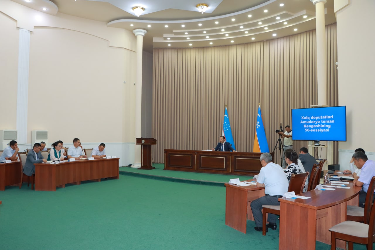 Xalq deputatlari Amudaryo tuman Kengashining 50-sessiyasi to