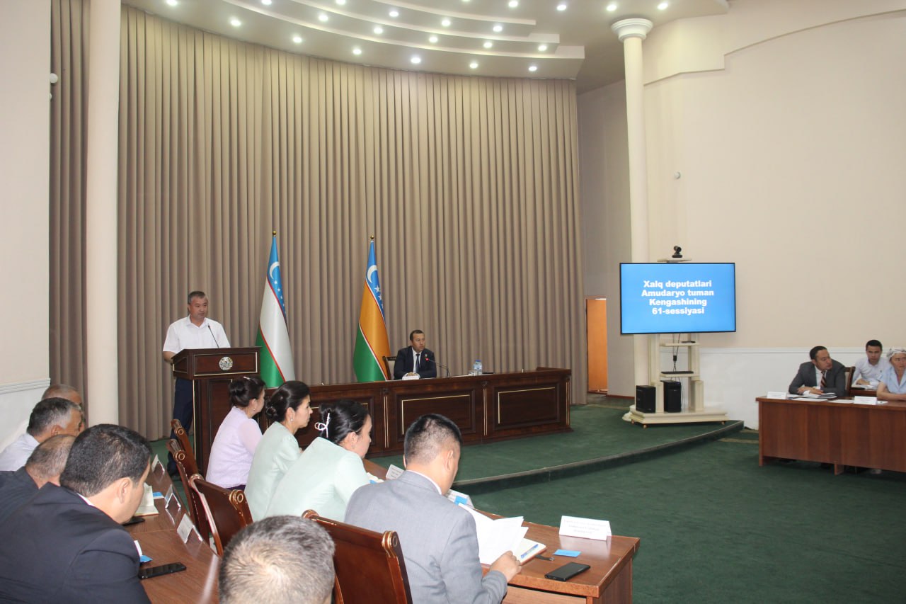 Xalq deputatlari Amudaryo tuman Kengashining 61-sessiyasi to