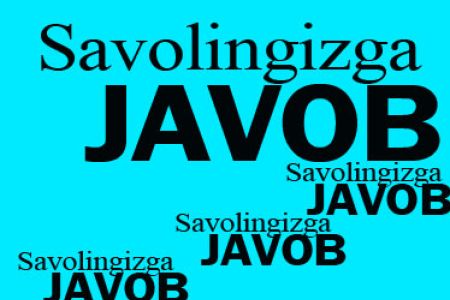 Soʻrang, javob beramiz!