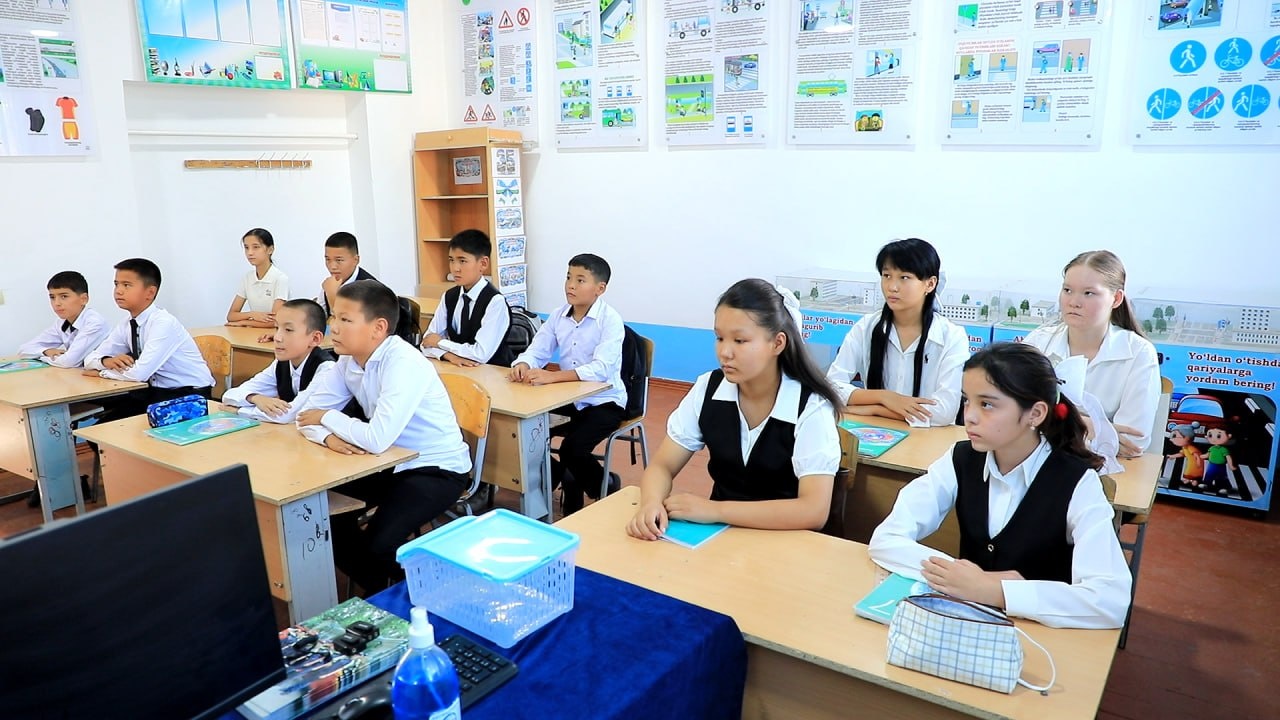 Maktab oʻquvchilari uchun yoʻl xavfsizligi saboqlari oʻtkazildi