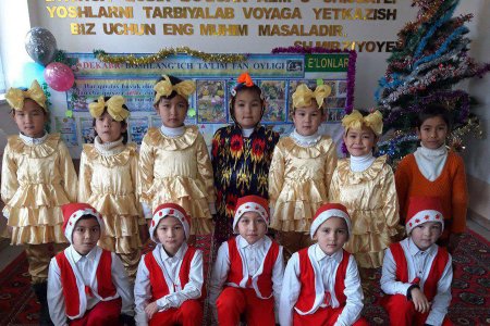 Maktabda boshlangʻich sinflari fan oyligida faol qatnashgan 