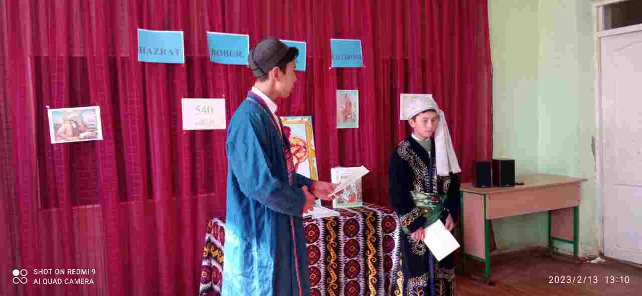 "HAZRAT BOBUR, SIZGA EHTIROM" MAVZUSIDA TADBIR OʻTKAZILDI